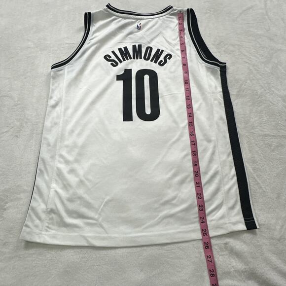 Fanatics Brooklyn Nets Jersey Youth Size X-Large Ben Simmons #10 White NBA NEW - Picture 5 of 6